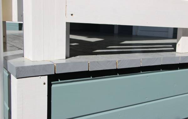 Покрытие террасы строганая доска